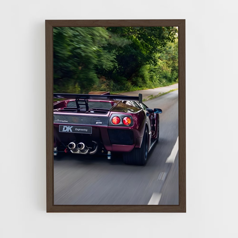 Poster Diablo Rouge – affiche Lamborghini (vue 5)